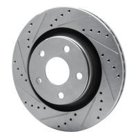 R1 Concepts R1 12-18 Jeep Wrangler Front Left Drilled & Slotted Silver Brake Rotor