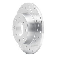 R1 Concepts R1 79-83 Honda Civic Sedan Front Right Drilled & Slotted Silver Brake Rotor