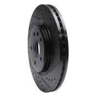 R1 Concepts R1 09-10 Ford Taurus (Excl SHO) Front Right Drilled & Slotted Black Brake Rotor