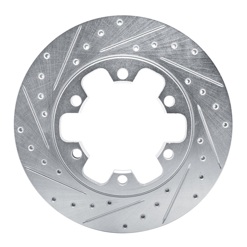 R1 Concepts R1 15-25 Ford Transit-350 HD/DRW Rear Left Drilled & Slotted Silver Brake Rotor
