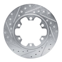 R1 Concepts R1 15-25 Ford Transit-350 HD/DRW Rear Left Drilled & Slotted Silver Brake Rotor