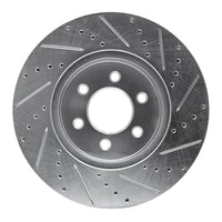 R1 Concepts R1 03-03 Dodge Durango Front Left Drilled & Slotted Silver Brake Rotor