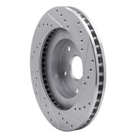 R1 Concepts R1 92-97 Subaru SVX Front Left Drilled & Slotted Silver Brake Rotor