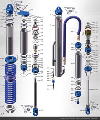 King Shocks 2.5 X 10 PR Coilover Hoser Reservoir With Ibp And Adjuster (No Springs) Dual Rate