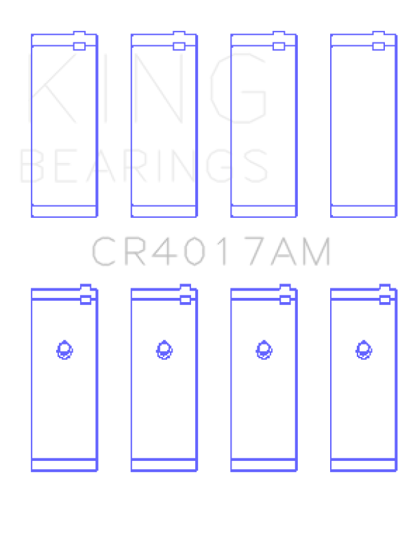 King Engine Bearings Opel 1.8/2.0 X18/20Xe (Size +1.0mm) Connecting Rod Bearing Set