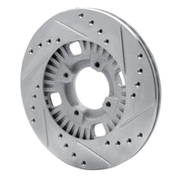 R1 Concepts R1 83-89 Isuzu Impulse Front Left Drilled & Slotted Silver Brake Rotor