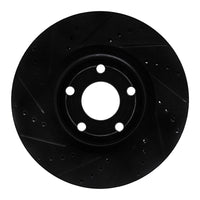 R1 Concepts R1 20-25 Ford BRONCO Sport Front Left Drilled & Slotted Black Brake Rotor