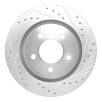R1 Concepts R1 99-04 Chrysler 300M Front Right Drilled & Slotted Silver Brake Rotor