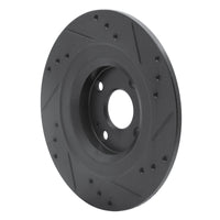 R1 Concepts R1 2016-2025 Fiat 124 Spider Rear Left Drilled & Slotted Black Brake Rotor