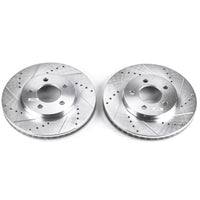 PowerStop Power Stop 05-10 Ford Mustang Front Evolution Drilled & Slotted Rotors - Pair