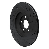 R1 Concepts R1 04-18 Audi S8 Rear Left Drilled & Slotted Black Brake Rotor