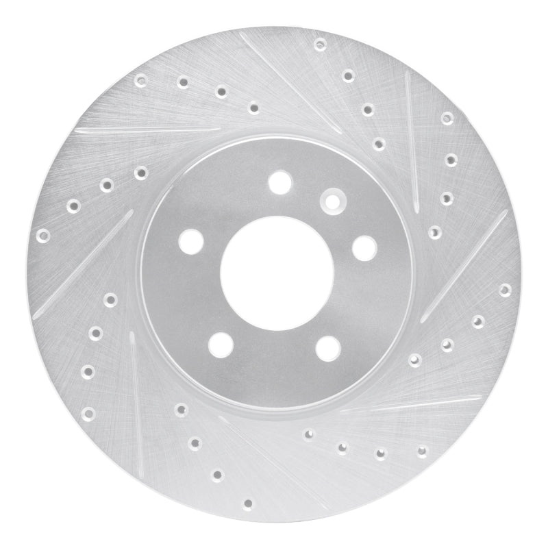 R1 Concepts R1 14-19 Buick CASCADA Front Right Drilled & Slotted Silver Brake Rotor