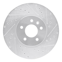 R1 Concepts R1 14-19 Buick CASCADA Front Right Drilled & Slotted Silver Brake Rotor