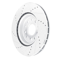 R1 Concepts R1 22-25 Jeep Grand Cherokee Front Right Drilled & Slotted Silver Brake Rotor