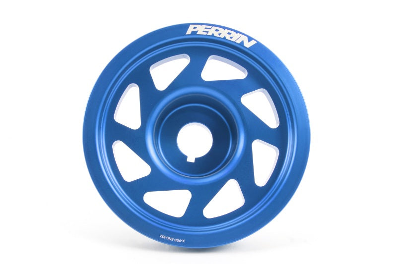 Perrin Performance PERRIN 93-14 Subaru Impreza (Incl. 02-14 WRX) / 04-21 STI (w/o AC) Lightened Crank Pulley - Blue