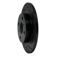 R1 Concepts R1 83-90 Toyota Tercel Front Right Drilled & Slotted Black Brake Rotor