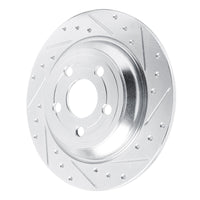 R1 Concepts R1 22-25 Ford Maverick Rear Right Drilled & Slotted Silver Brake Rotor