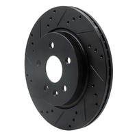 R1 Concepts R1 10-25 Buick Allure Rear Left Drilled & Slotted Black Brake Rotor