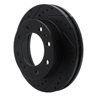 R1 Concepts R1 01-25 Chevrolet Silverado 3500 Front Left Drilled & Slotted Black Brake Rotor