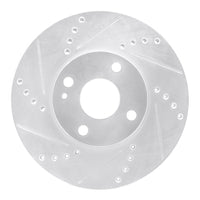 R1 Concepts R1 16-25 Mazda 2 (Mexico) Front Left Drilled & Slotted Silver Brake Rotor
