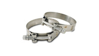 Vibrant Stainless Steel T-Bolt Clamps - Clamp Range 2.63in-2.87in (2 Pack)