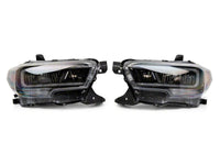 Raxiom 16-23 Toyota Tacoma w/ Factory Halogen DRL LED Headlights- Black Housing (Clear Lens)