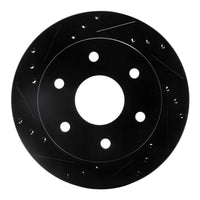 R1 Concepts R1 1988-1991 Chevrolet K1500 Front Left Drilled & Slotted Black Brake Rotor