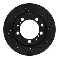 R1 Concepts R1 91-97 Porsche 911 Left Rear Drilled & Slotted Black Brake Rotor