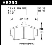 Hawk Performance Hawk HP+ Porsche Rear Brake Pads