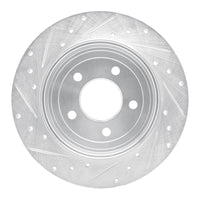 R1 Concepts R1 05-08 Ford Escape Rear Right Drilled & Slotted Silver Brake Rotor