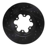 R1 Concepts R1 04-08 Chevrolet Colorado Front Right Drilled & Slotted Black Brake Rotor