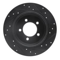 R1 Concepts R1 02-10 Ford Explorer Rear Left Drilled & Slotted Black Brake Rotor