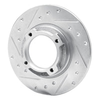 R1 Concepts R1 85-91 Subaru XT Rear Left Drilled & Slotted Silver Brake Rotor