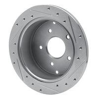 R1 Concepts R1 04-04 Pontiac GTO Rear Left Drilled & Slotted Silver Brake Rotor
