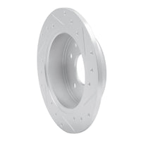 R1 Concepts R1 89-91 Mazda RX-7 Rear Left Drilled & Slotted Silver Brake Rotor