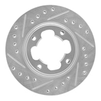 R1 Concepts R1 87-94 Subaru Justy Front Left Drilled & Slotted Silver Brake Rotor