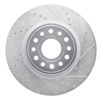 R1 Concepts R1 19-25 Ram 1500 Front Right Drilled & Slotted Silver Brake Rotor