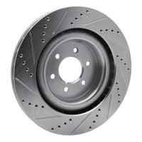 R1 Concepts R1 03-17 Dodge Viper Rear Right Drilled & Slotted Silver Brake Rotor