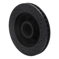R1 Concepts R1 93-95 Chevrolet G30 Front Left Drilled & Slotted Black Brake Rotor