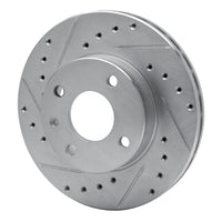 R1 Concepts R1 85-89 Merkur XR4TI Front Left Drilled & Slotted Silver Brake Rotor