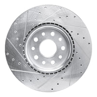 R1 Concepts R1 21-25 Dodge Charger Daytona Front Right Drilled & Slotted Silver Brake Rotor