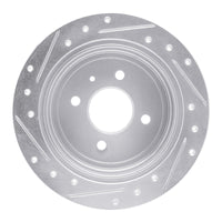 R1 Concepts R1 14-16 Chevrolet SPARK EV Rear Right Drilled & Slotted Silver Brake Rotor