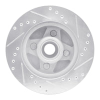 R1 Concepts R1 87-88 Ford Thunderbird Front Left Drilled & Slotted Silver Brake Rotor