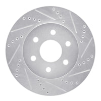 R1 Concepts R1 98-99 Cadillac DEVILLE Front Right Drilled & Slotted Silver Brake Rotor