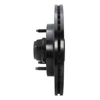 R1 Concepts R1 97-99 Ford F-150 RWD Front Left Drilled & Slotted Black Brake Rotor
