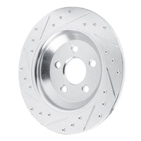 R1 Concepts R1 22-25 Ford Maverick Rear Right Drilled & Slotted Silver Brake Rotor