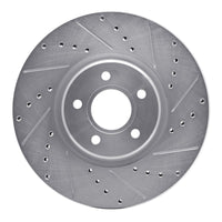 R1 Concepts R1 04-19 Ford Escape Front Right Drilled & Slotted Silver Brake Rotor