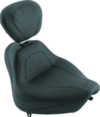 Mustang Motorcycle Mustang 00-07 Harley Softail Deuce Sport Touring Solo Seat w/Driver Backrest - Black