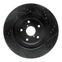 R1 Concepts R1 -24 Subaru Forester Front Left Drilled & Slotted Black Brake Rotor