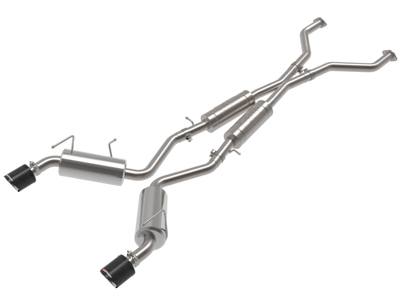 aFe Takeda Cat-Back Exhaust System Nissan 370Z 09-20 V6-3.7L- Carbon Tip